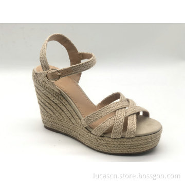 Women's Espadrille Braided Wedge Casual Sandals
